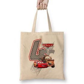 Humuts Şimşek Mcqueen 4 Dört Yaş Hediyesi Bez Kadın Günlük Çanta