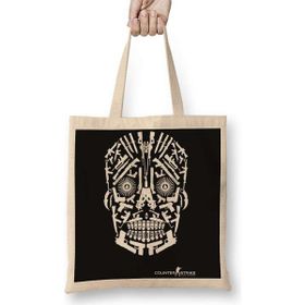Humuts Skull Gun White Bez Kadın Günlük Çanta