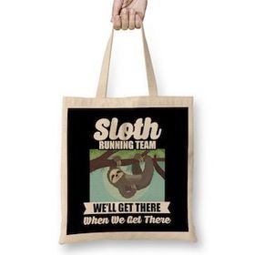Humuts Sloth Running Team Get There When We Get There Bez Kadın Günlük Çanta