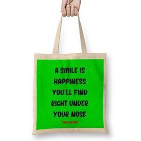 Humuts Smile Emoji Quotes Funny Love Gift Bez Kadın Günlük Çanta