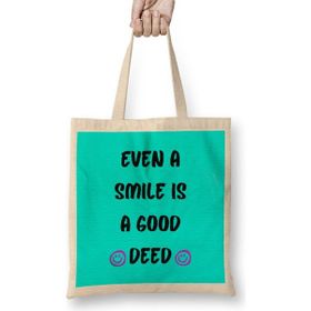 Humuts Smile Quotes Happy Love Gift Bez Kadın Günlük Çanta