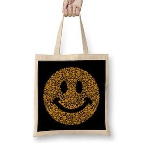 Humuts Smiley Face Collage Bez Kadın Günlük Çanta