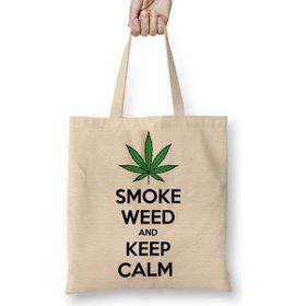 Humuts Smoke Weed And Keep Calm Connect Bez Kadın Günlük Çanta