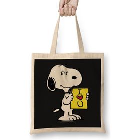 Humuts Snoopy Peanuts I Love You 02 Bez Kadın Günlük Çanta