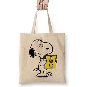 Humuts Snoopy Peanuts I Love You 03 Bez Kadın Günlük Çanta