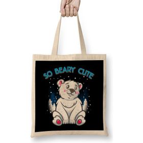 Humuts So Beary Cute Adorable Polar Bear Cub Pun Bez Kadın Günlük Çanta