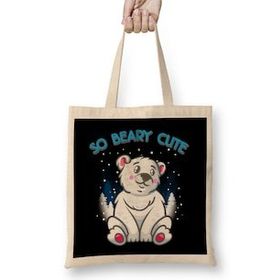 Humuts So Beary Cute Adorable Polar Bear Cub Pun Bez Kadın Günlük Çanta