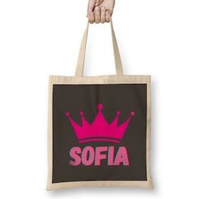Humuts Sofia-Name Personalized Custom - Vintage Retro Rainbow Style Design Gift Baby-Gift For Her Bez Kadın Günlük Çanta