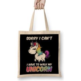 Humuts Sorry I Can T I Have To Walk My Unicorn Majestic Bez Kadın Günlük Çanta