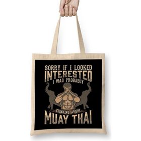 Humuts Sorry I Was Thinking About Muay Thai Mma Bez Kadın Günlük Çanta