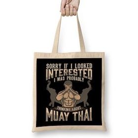 Humuts Sorry I Was Thinking About Muay Thai Mma Bez Kadın Günlük Çanta