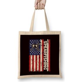 Humuts Spearfishing American Us Flag Spearfisher Speargun Spear Bez Kadın Günlük Çanta