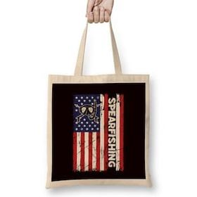Humuts Spearfishing American Us Flag Spearfisher Speargun Spear Bez Kadın Günlük Çanta