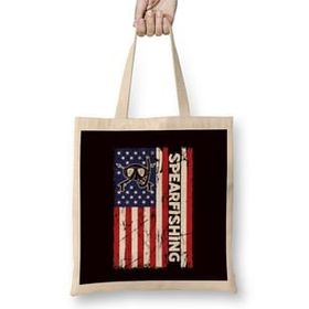 Humuts Spearfishing American Us Flag Spearfisher Speargun Spear Bez Kadın Günlük Çanta