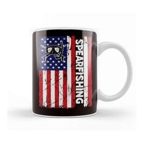 Humuts Spearfishing American Us Flag Spearfisher Speargun Spear Kupa