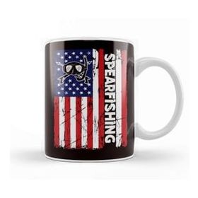 Humuts Spearfishing American Us Flag Spearfisher Speargun Spear Kupa