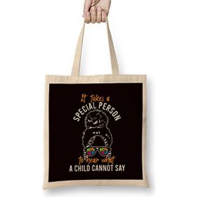 Humuts Special Person Autism Child Awareness Support Puzzle Ribbon Bez Kadın Günlük Çanta