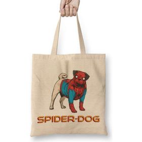 Humuts Spider Dog Pug Köpek Bez Kadın Günlük Çanta