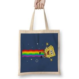 Humuts Spongebob Sqaurepants Nyan Cat Meme Bez Kadın Günlük Çanta