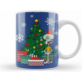 Humuts Squidward Tentacles Around The Christmas Tree Kupa Bardak