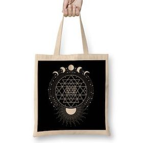 Humuts Sri Yantra Mandala Bez Kadın Günlük Çanta
