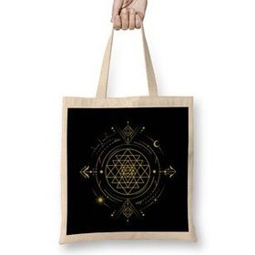 Humuts Sri Yantra Mandala Sri Yantra Sacred Geometry 01 Bez Kadın Günlük Çanta