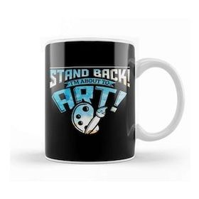 Humuts Stand Back I M About To Art Funny Artist Pun Kupa Bardak
