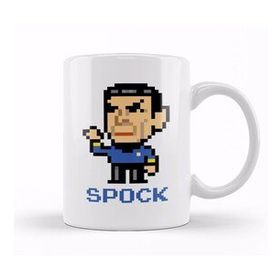 Humuts Star Trek Spock Pixel Character Kupa Bardak