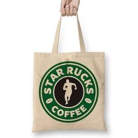 Humuts Starbucks Starrucks Coffee Rugby Running Logo Bez Kadın Günlük Çanta