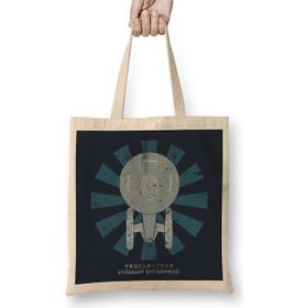 Humuts Starship Enterprise Retro Japanese Star Trek Bez Kadın Günlük Çanta