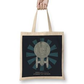 Humuts Starship Enterprise Retro Japanese Star Trek Bez Kadın Günlük Çanta