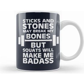 Humuts Sticks And Stones Gym Inspiration Squats Will Make Me Badass Kupa