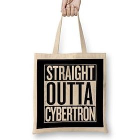Humuts Straight Outta Cybertron Transformers White Bez Çanta