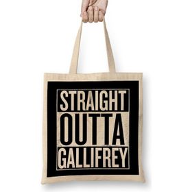 Humuts Straight Outta Gallifrey Doctor Who White Bez Çanta
