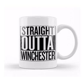 Humuts Straight Outta Winchester Supernatural White Kupa