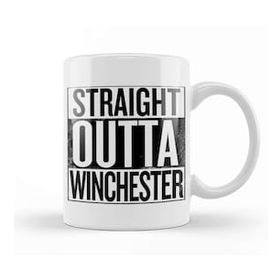 Humuts Straight Outta Winchester Supernatural White Kupa