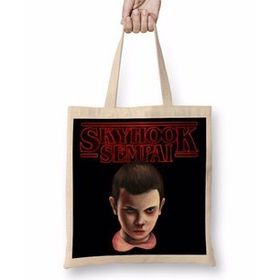 Humuts Stranger Things Stranger Sempai Bez Uzun Saplı Açık Bej Rengi Çanta