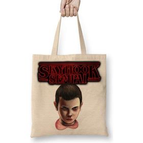 Humuts Stranger Things Stranger Sempai Bez Uzun Saplı Açık Bej Rengi Çanta