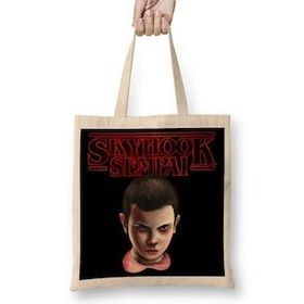 Humuts Stranger Things Stranger Sempai Bez Uzun Saplı Açık Bej Rengi Çanta