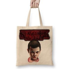 Humuts Stranger Things Stranger Sempai Bez Uzun Saplı Açık Bej Rengi Çanta