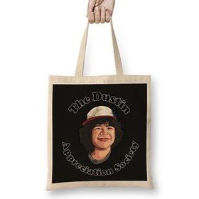 Humuts Stranger Things The Dustin Appreciation Society Bez Uzun Saplı Açık Bej Rengi Çanta