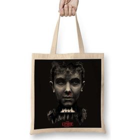 Humuts Stranger Things The Upside Down Bez Uzun Saplı Açık Bej Rengi Çanta