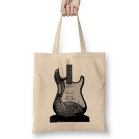 Humuts Strat Fender Guitar Bez Uzun Saplı Açık Bej Rengi Çanta