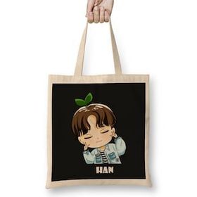 Humuts Stray Kids Felix Chibi Bez Uzun Saplı Açık Bej Rengi Çanta