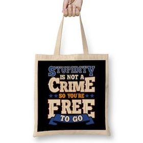 Humuts Stupidity Is Not A Crime So You Re Free To Go Pun Bez Uzun Saplı Açık Bej Rengi Çanta