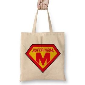 Humuts Superhero Super Mom Süperanne 01 Bez Kadın Günlük Çanta