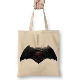 Humuts Superman ve Batman Dc Logo Bez Kadın Günlük Çanta