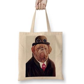 Humuts Süslü Pug Köpek Bez Çanta