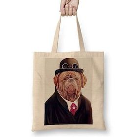 Humuts Süslü Pug Köpek Bez Çanta