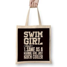 Humuts Swim Girl Definition Swimmer Water Sport Swimming Instructor Bez Çanta